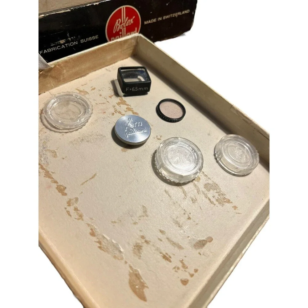 Paillard-Bolex B8 8mm Movie Camera Original Box Some Accessories 1 Cine Kern